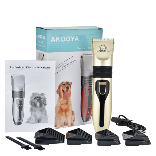 Electric Pet Clipper Combination Set USB Rechargeable Dog Hair Clipper Cat Grooming Shaver Clipper